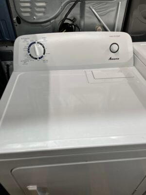 Refurbished Amana 29" dryer model YNED4655EW1 in white color
